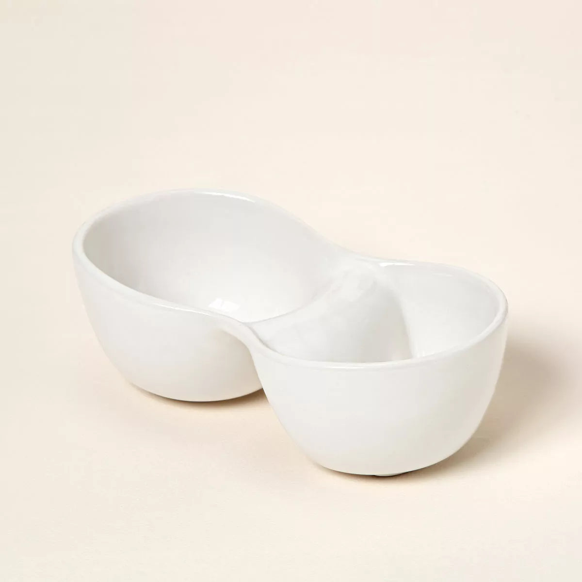 Dual‑Compartment Handheld Serving Bowl