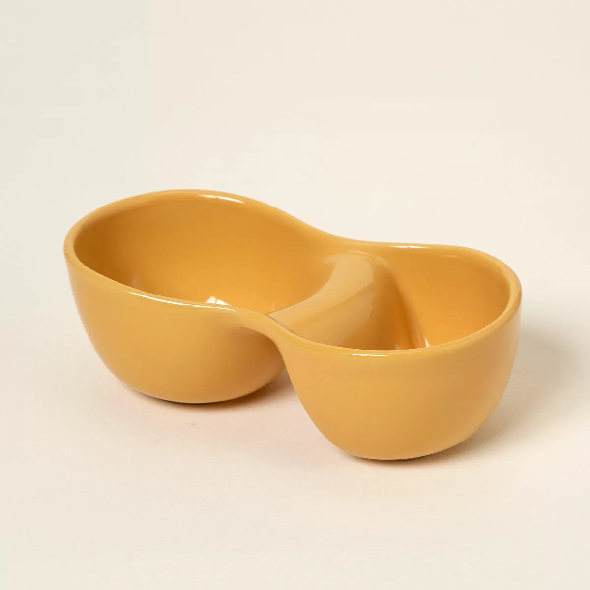 Dual‑Compartment Handheld Serving Bowl
