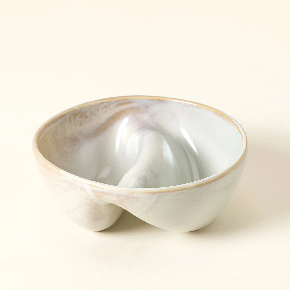 Two‑Section Divided Snack Bowl