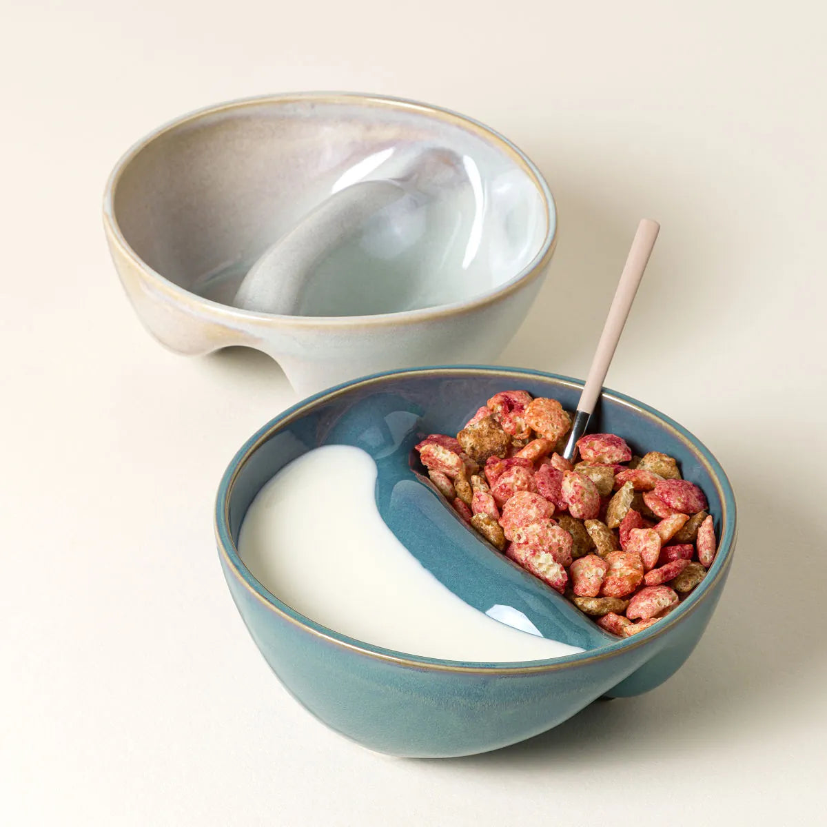 Two‑Section Divided Snack Bowl
