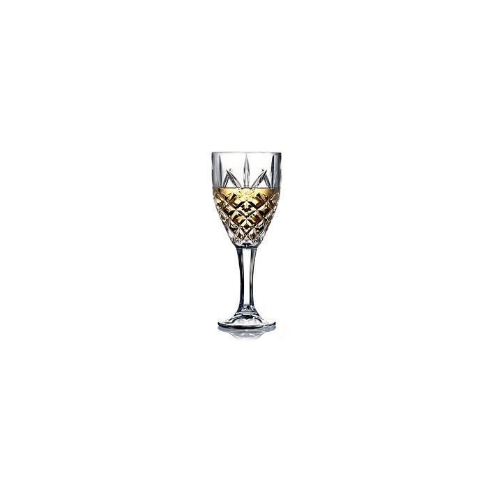 Vintage Cut‑Pattern Highball Goblet Glass Set of 8